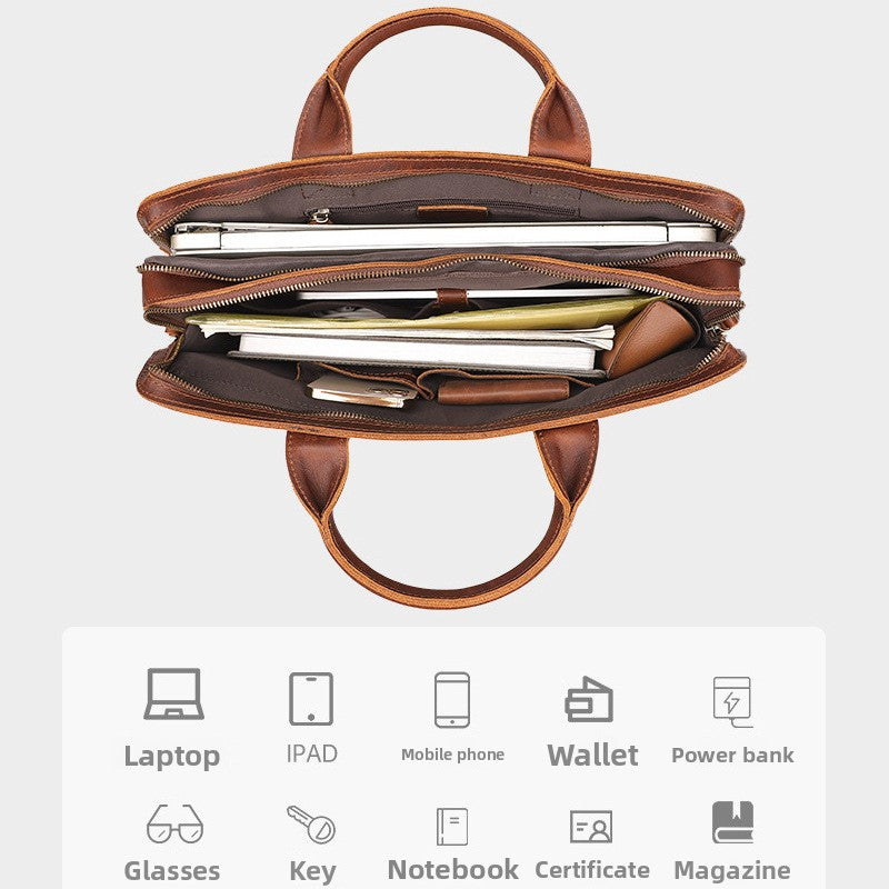 Leather briefcase