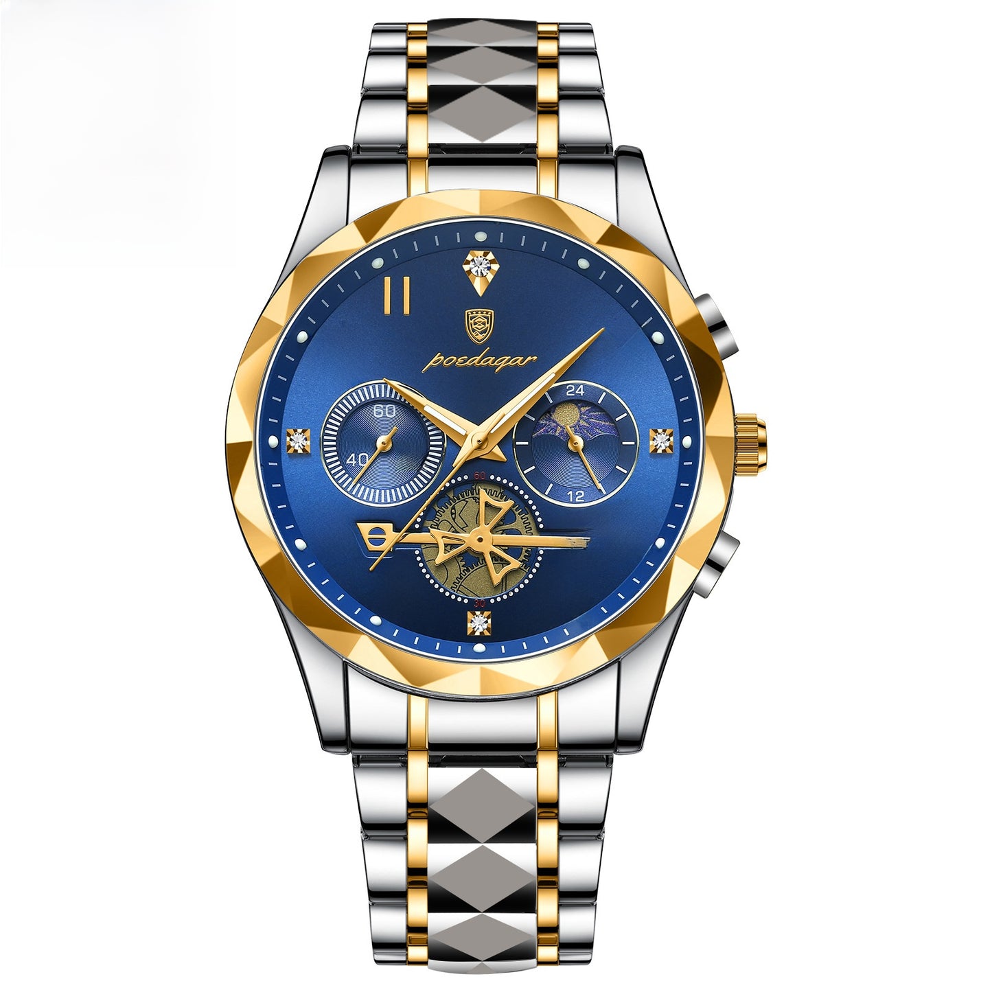 Men's multifunctional waterproof luminous quartz watch