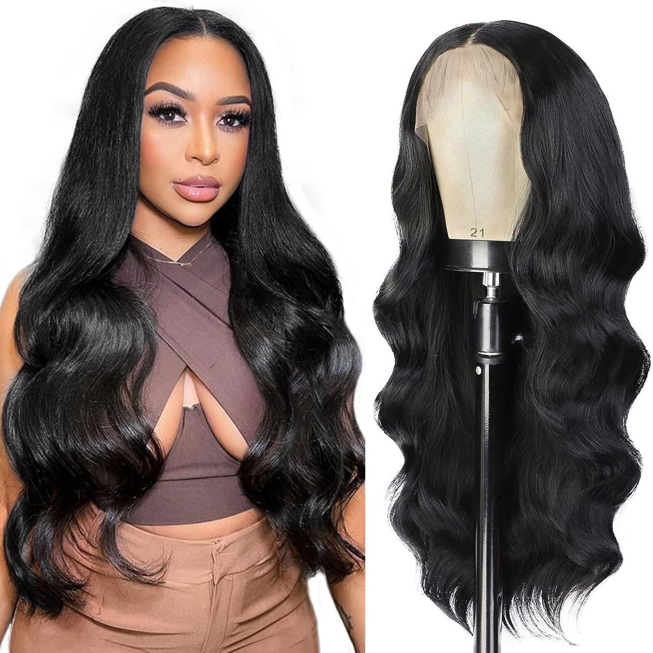 Real human wig head cover