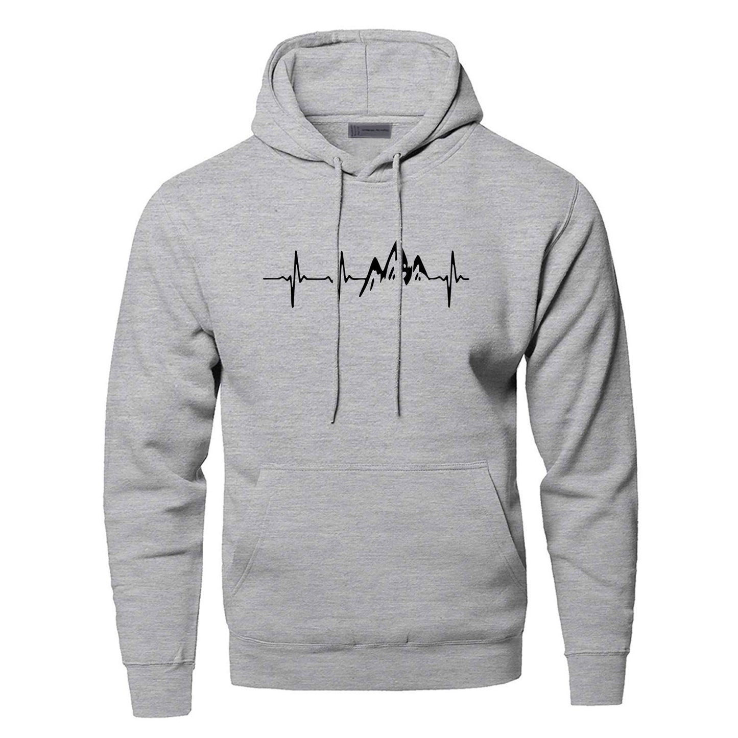 Mountain Heartbeat Sweatshir Men Sound Ray Diagram
