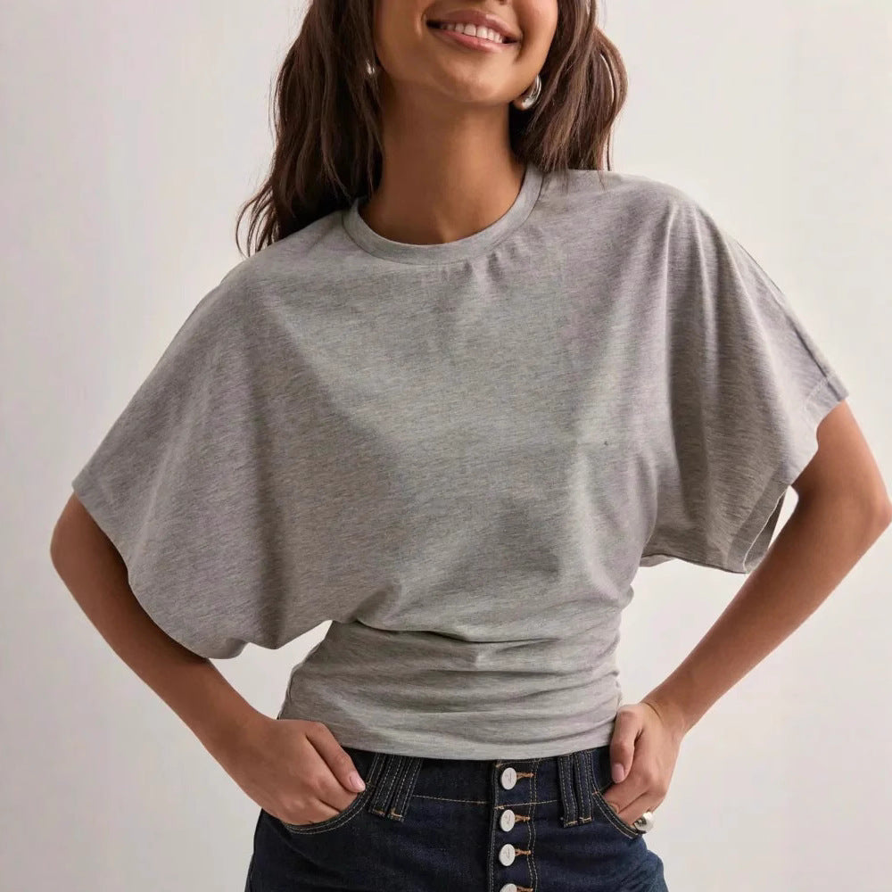 Round Neck Short Sleeve T-Shirt for Women