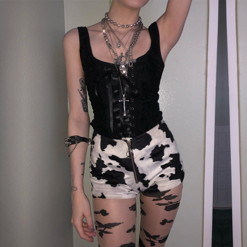 Summer Square Neck Lace Camisole Top Women