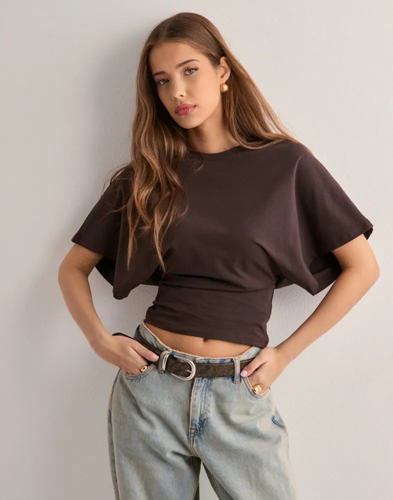 Round Neck Short Sleeve T-Shirt for Women