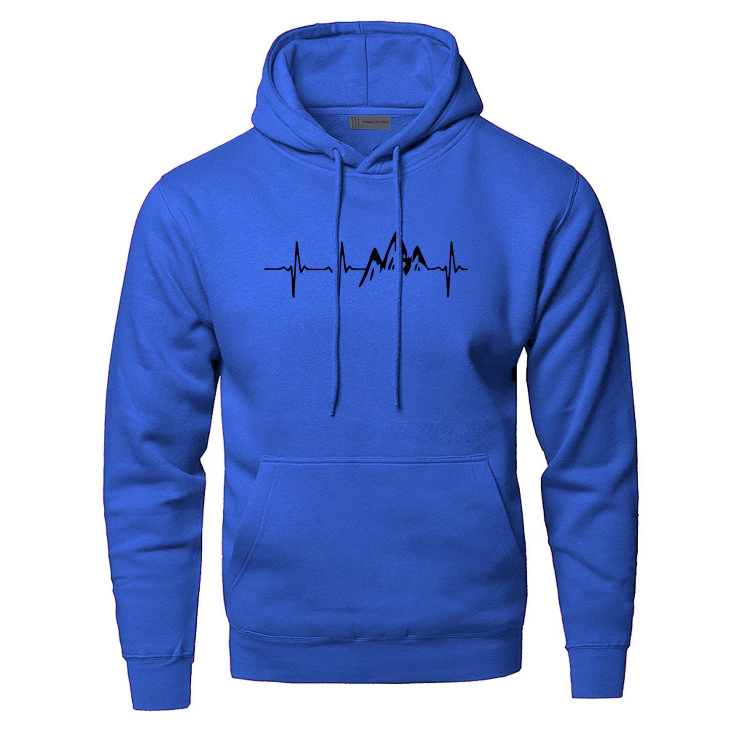 Mountain Heartbeat Sweatshir Men Sound Ray Diagram