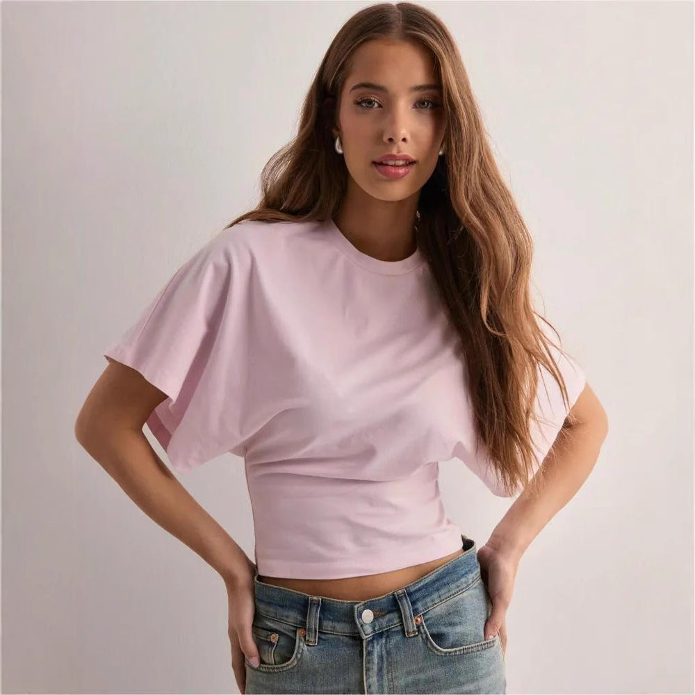 Round Neck Short Sleeve T-Shirt for Women