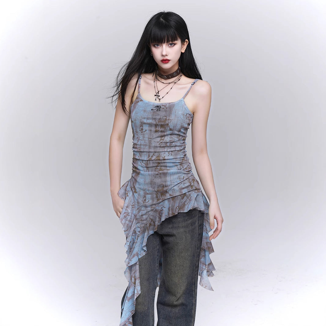 Ruffled Sling Top for Women