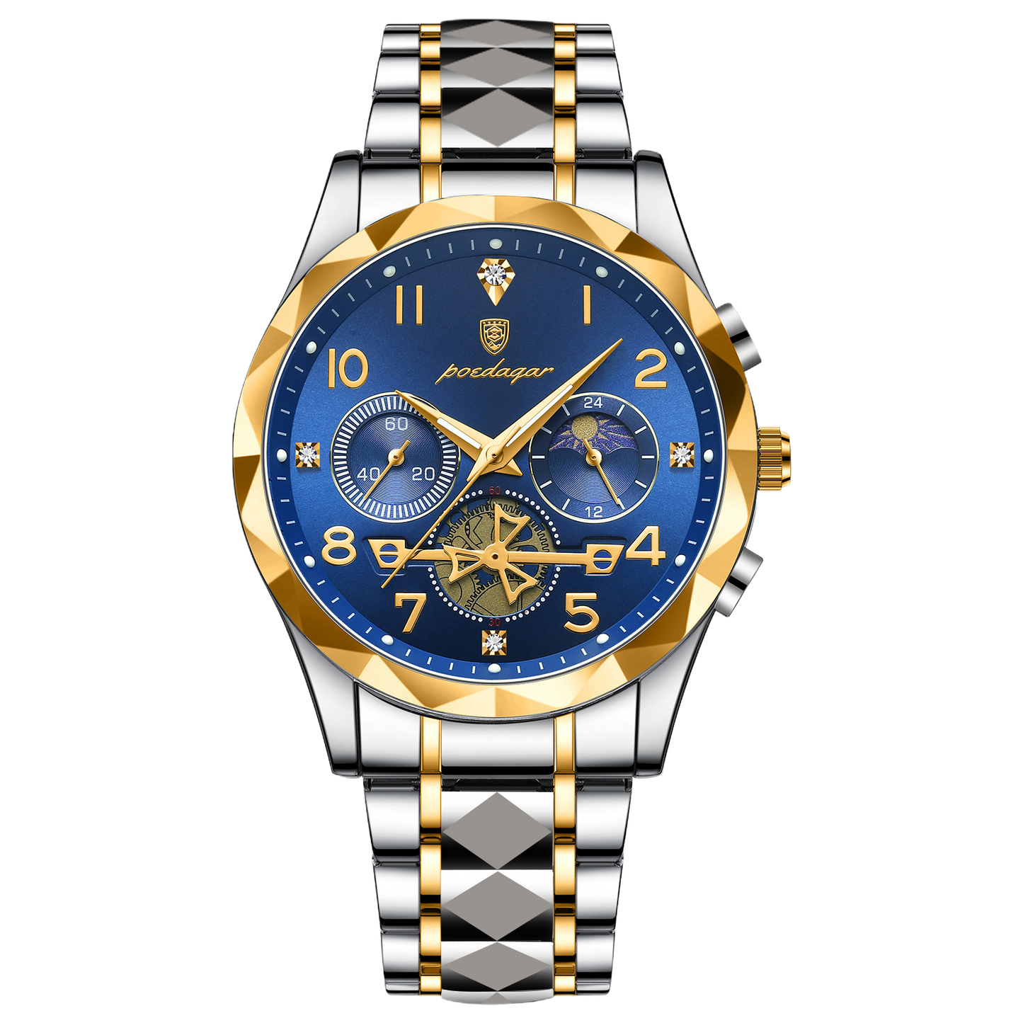 Men's multifunctional waterproof luminous quartz watch