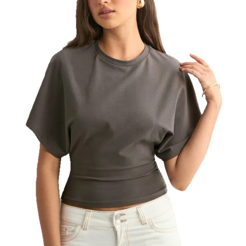 Round Neck Short Sleeve T-Shirt for Women