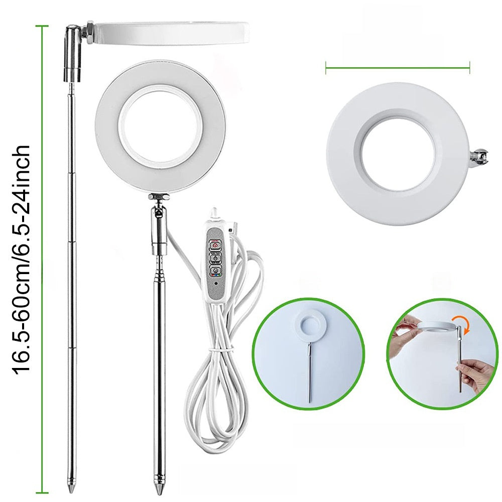 Adjustable Full Spectrum LED Plant Growth Light with Timer
